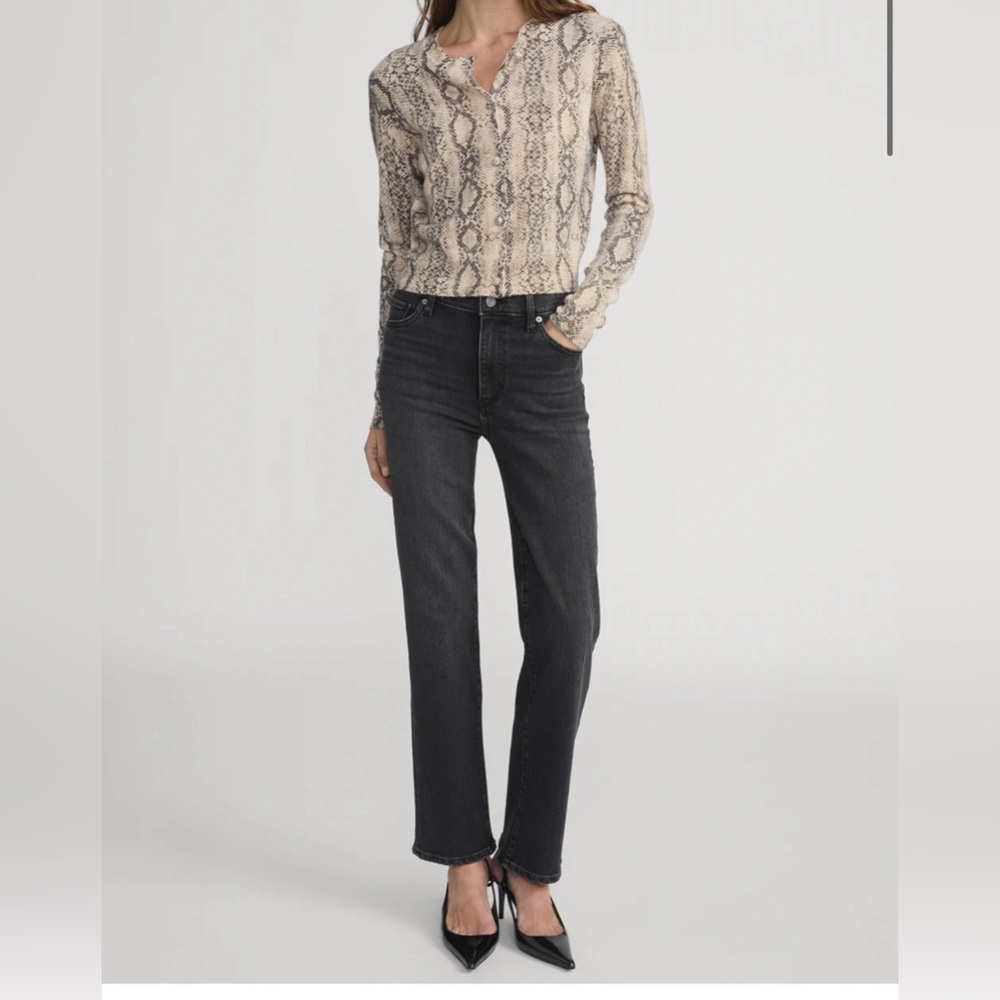 Frame Le Sleek Straight denim in color Moto, size 27, NWT